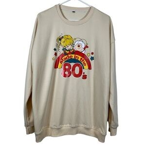 Made in the 80's Shirt Rainbow Brite Sweatshirt Size XXL EUC  = N/C #1047-OAK